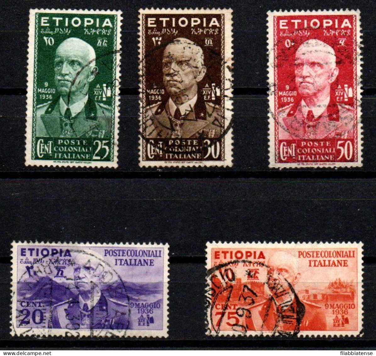 1926 - Italia Regno - Colonie - Etiopia 2/6 Effigie Re   ---- - Etiopia