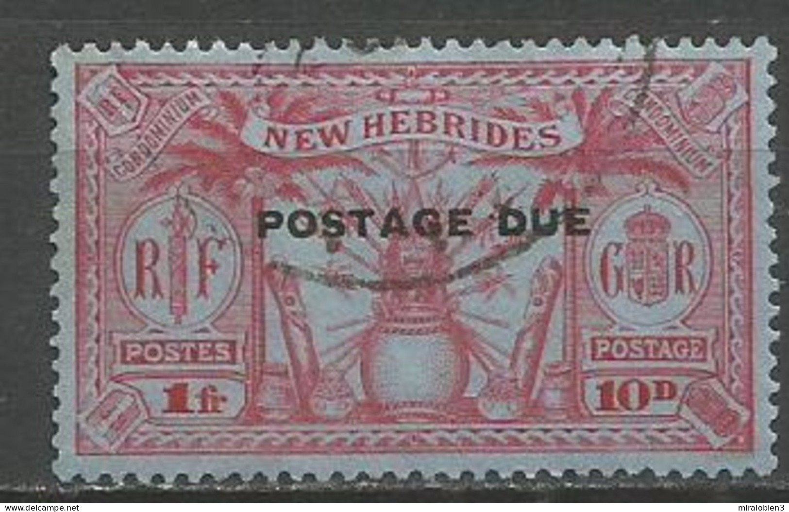 NUEVA HEBRIDES TAXE IMPUESTOS YVERT NUM. 10 USADO - Postage Due