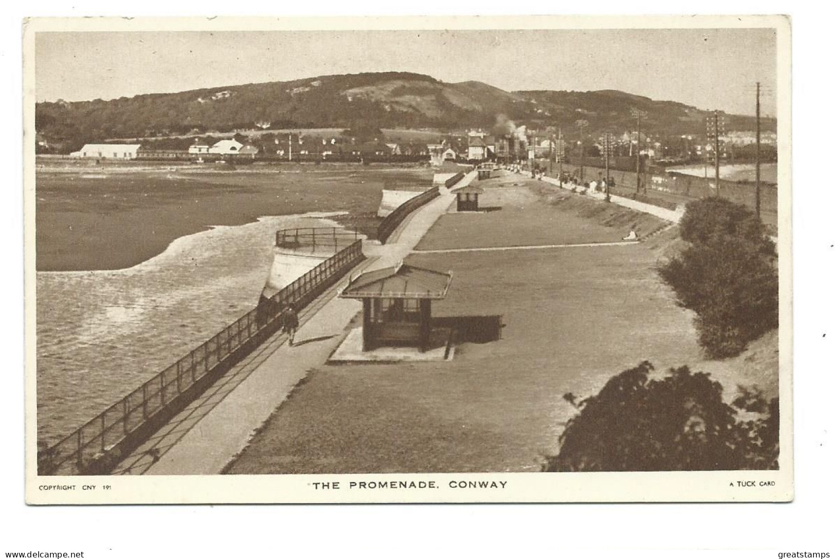 Wales Postcard Conwy The Promenade Conway. North Wales Tuck's Unused - Gwynedd