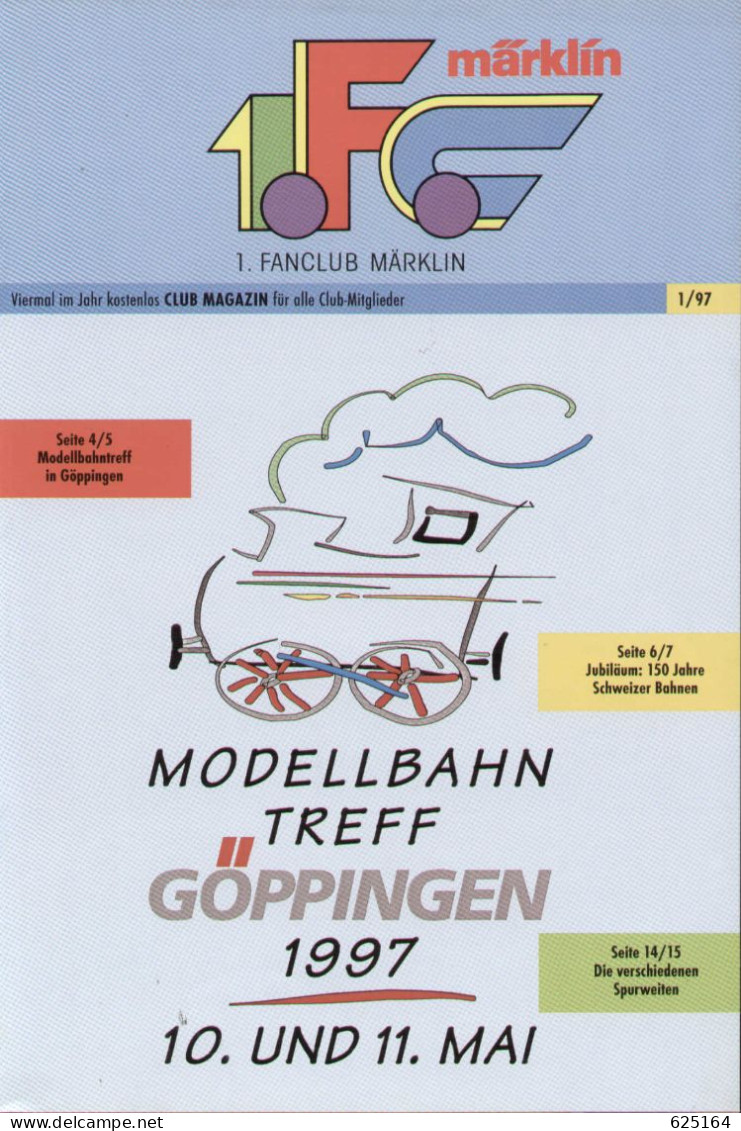 Catalogue Märklin 1997 Club Magazin 1-Fanclub 1997 Nr 1 Brochure - Duits