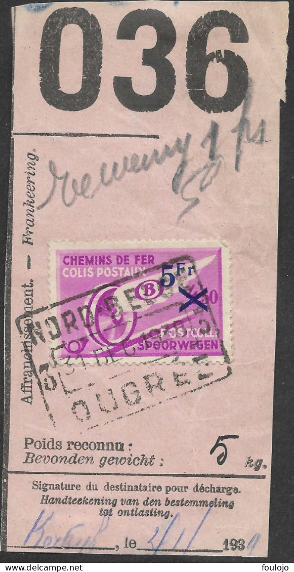 TR203 Oblit. Nord-belge Ougrée Le 31 Dec 1938 (Alb Vert Lot 12) - Documents & Fragments