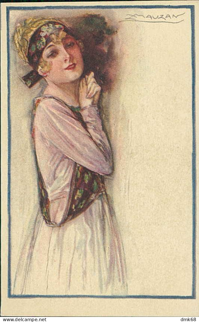 MAUZAN SIGNED 1910s POSTCARD - WOMAN - N.321/6 (4809) - Mauzan, L.A.