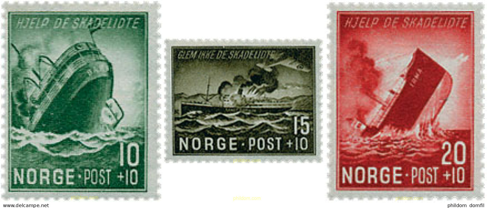 713688 HINGED NORUEGA 1944 NAUFRAGIO DEL SKADELIDTE - Lettres & Documents