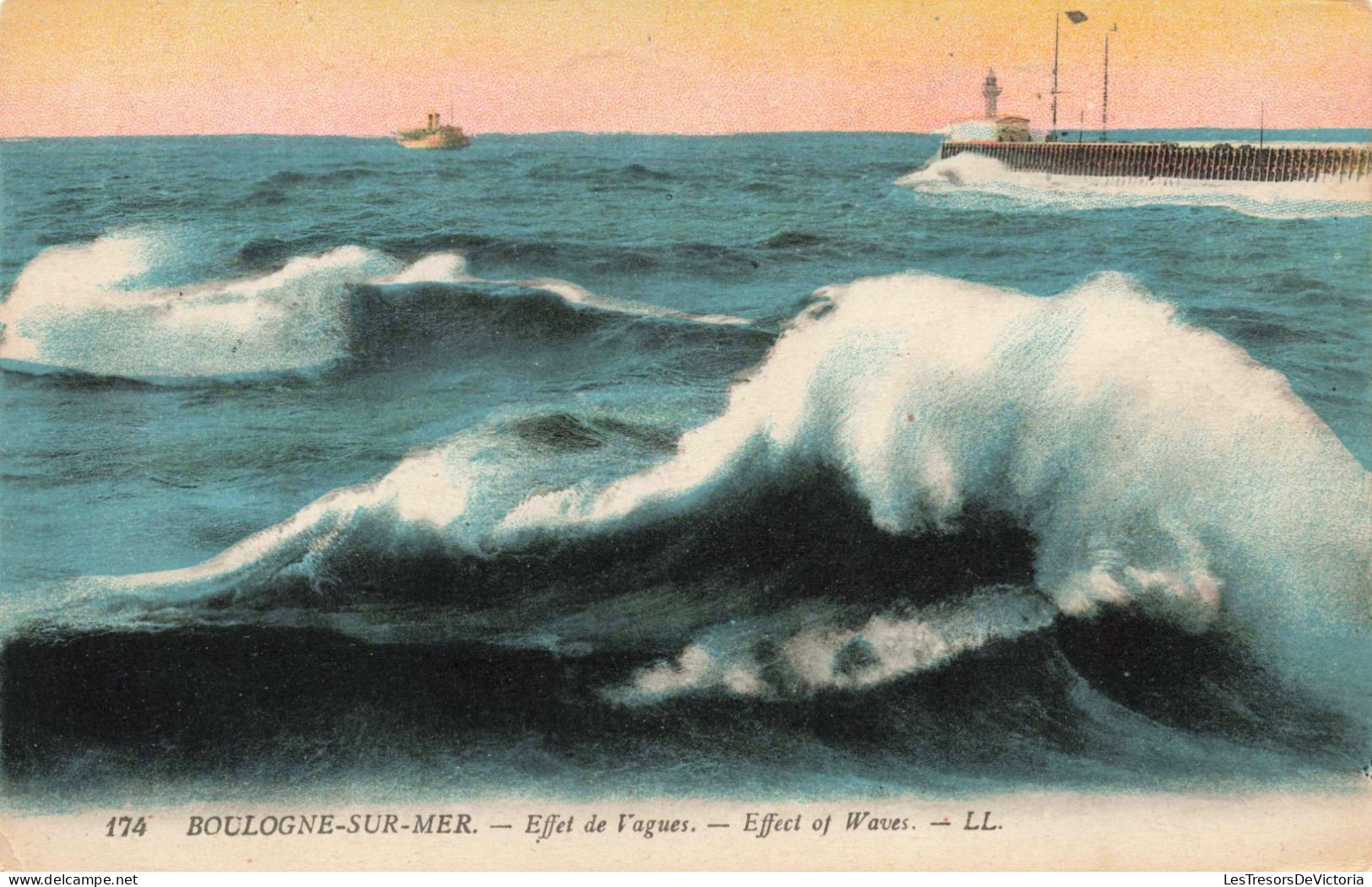 FRANCE - Boulogne Sur Mer - Effet De Vagues - Carte Postale Ancienne - Boulogne Sur Mer