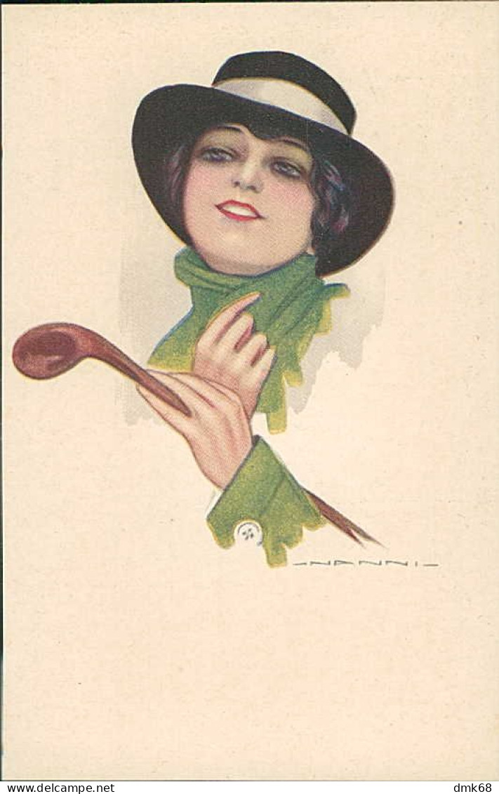 NANNI SIGNED 1910s POSTCARD - WOMAN - N.309/4 (4810) - Nanni