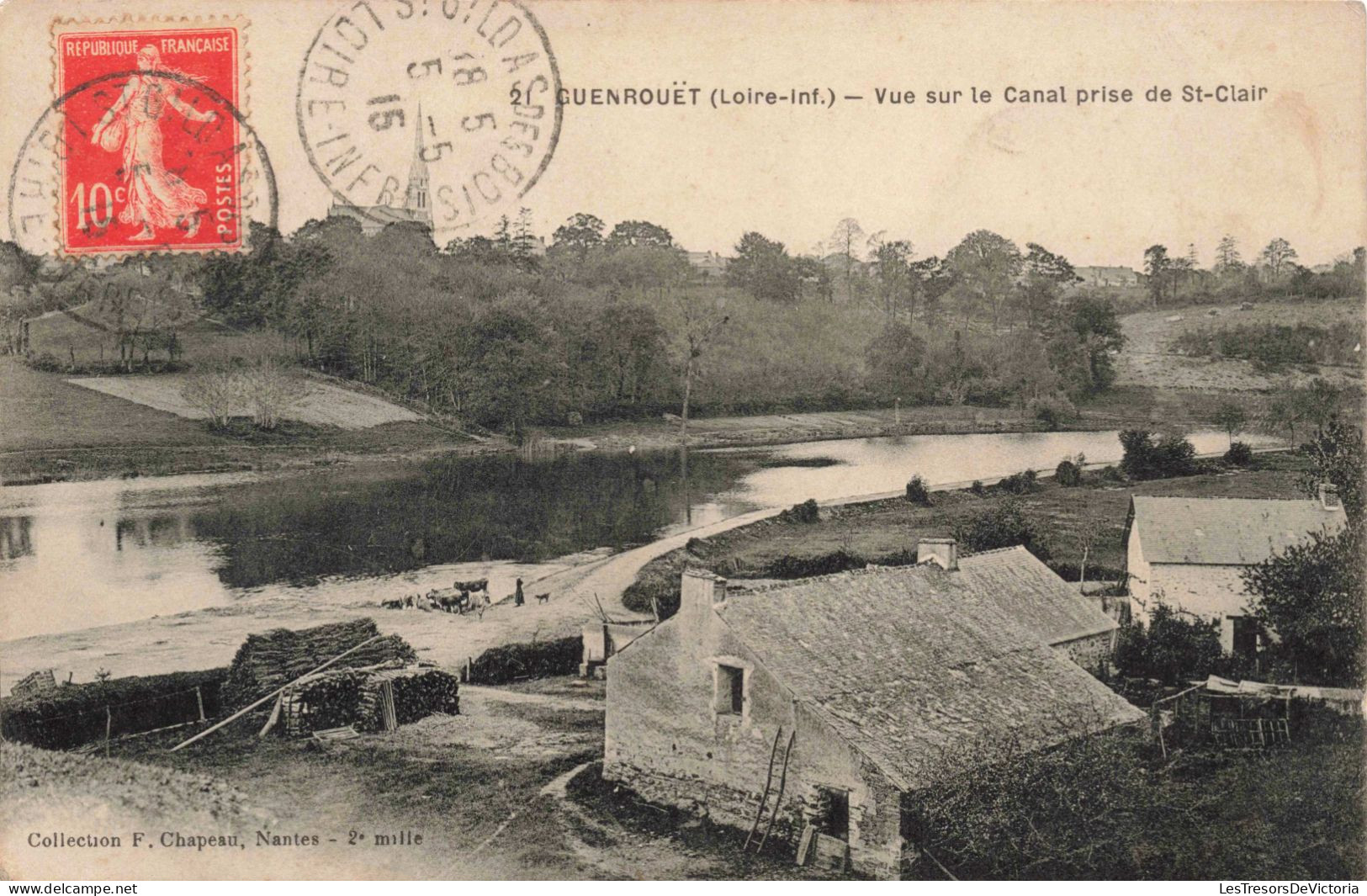 FRANCE - GUENROUËT - Vue Sur Le Canal Prise De St Clair - Carte Postale Ancienne - Guenrouet