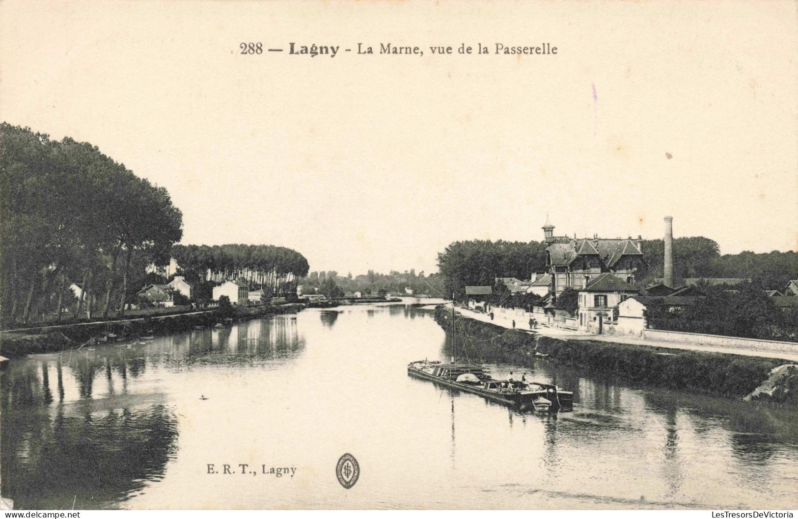 FRANCE - Lagny - La Marne, Vue De La Passerelle - Carte Postale Ancienne - Lagny Sur Marne
