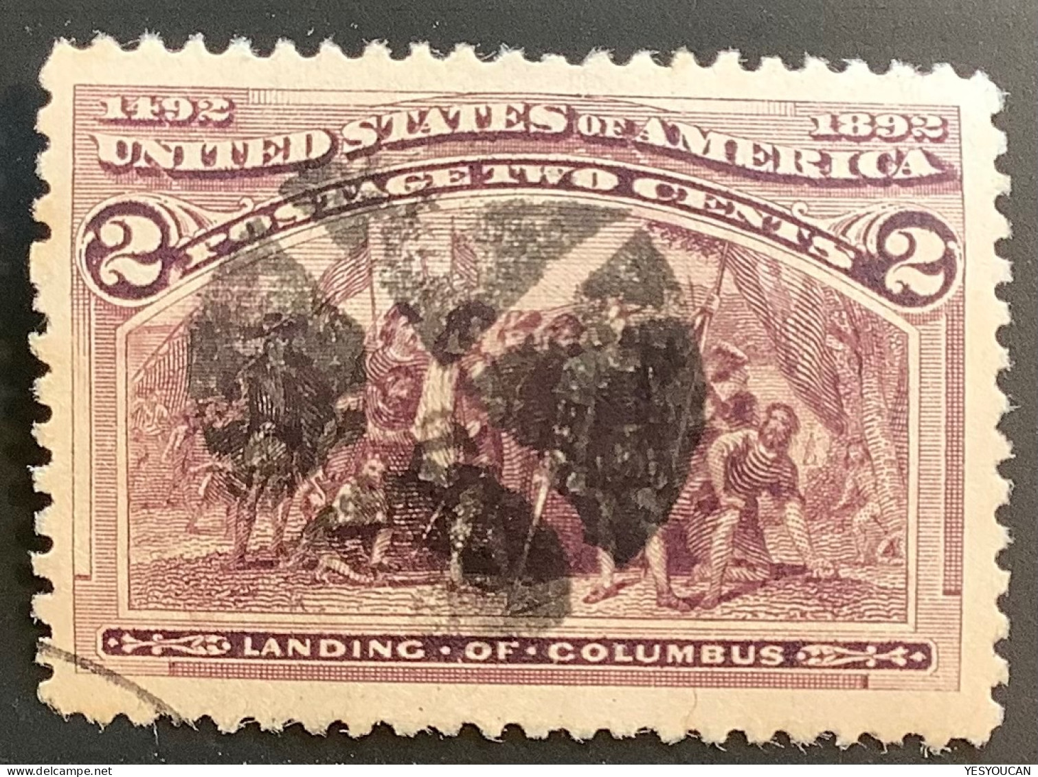 US 1893 2c Columbian (Scott 231) ~XF-SUP 95 Used Gem With Ideal Cancel & Very Well Centered Jumbo Margins (USA PSE - Used Stamps