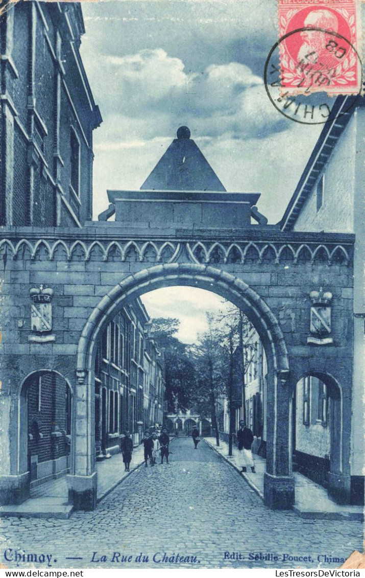 BELGIQUE - Chimay - La Rue Du Château - Animé - Carte Postale Ancienne - Chimay