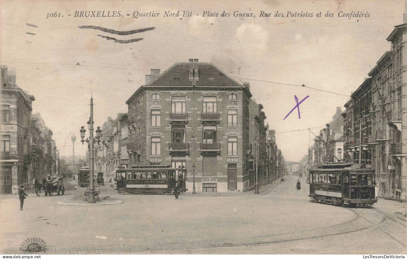 BELGIQUE - Bruxelles - Quartier Nord Est - Place De Gueux - Carte Postale Ancienne - Squares