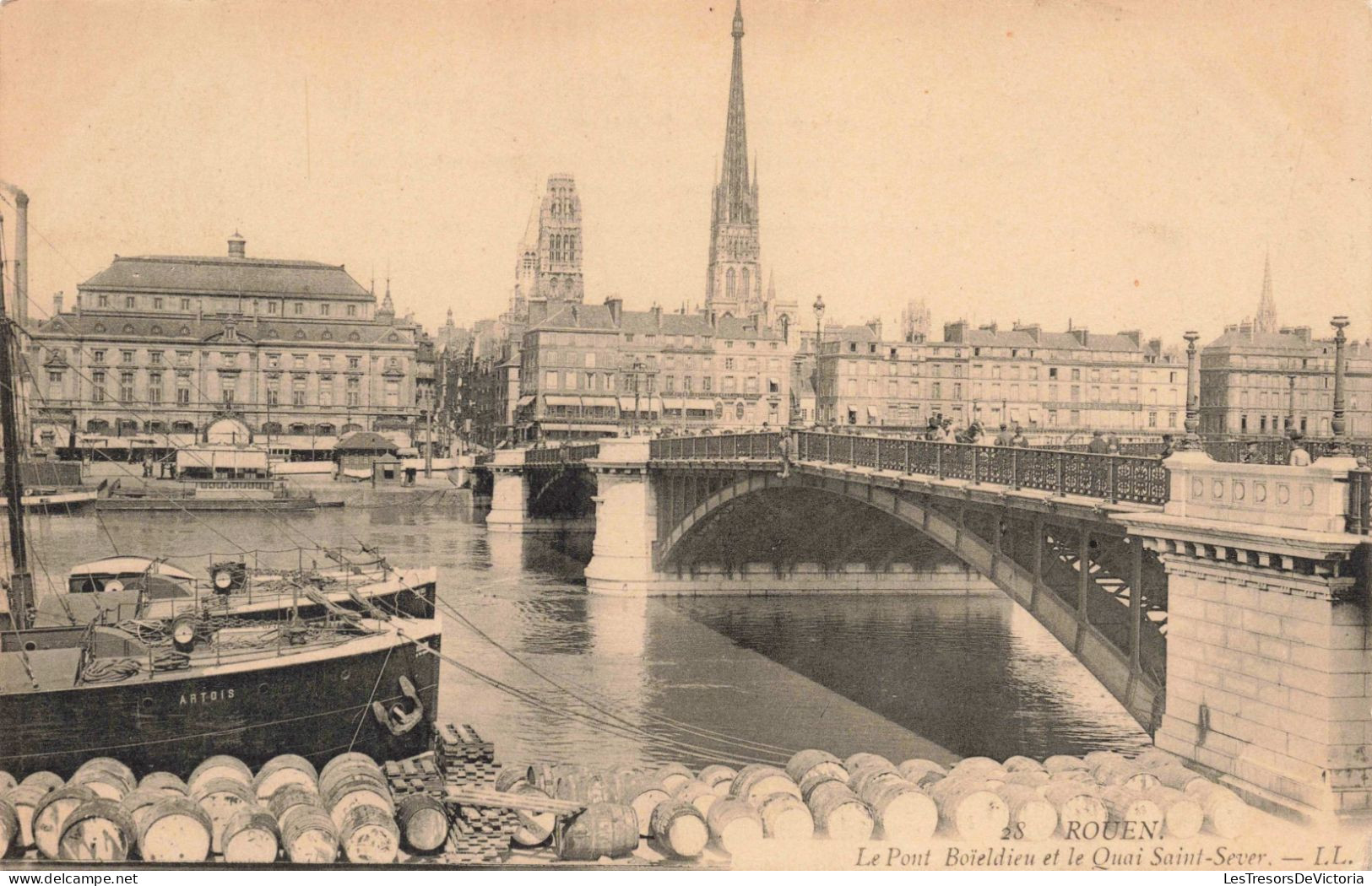 FRANCE - Rouen - Le Pont Boïeldieu Et Le Quai Saint Sever - Carte Postale Ancienne - Rouen