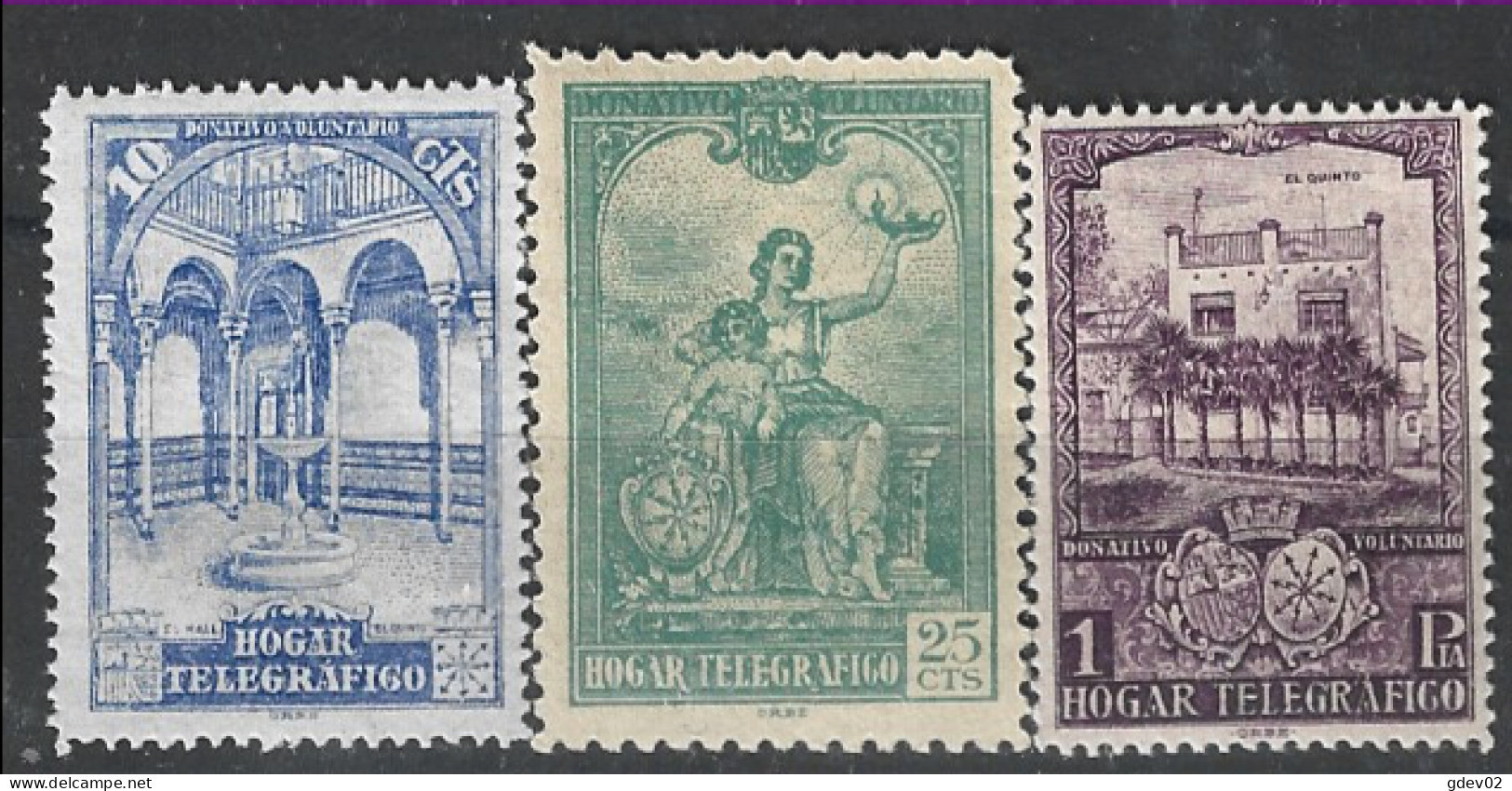 ESBHT10SCSF-L4425-TESPVACU.Spain  Espagne.BENEFICENCIA  HOGAR TELEGRAFICO( Ed.10/12**) Sin Charnela MAGNIFICO RARA - Variétés & Curiosités