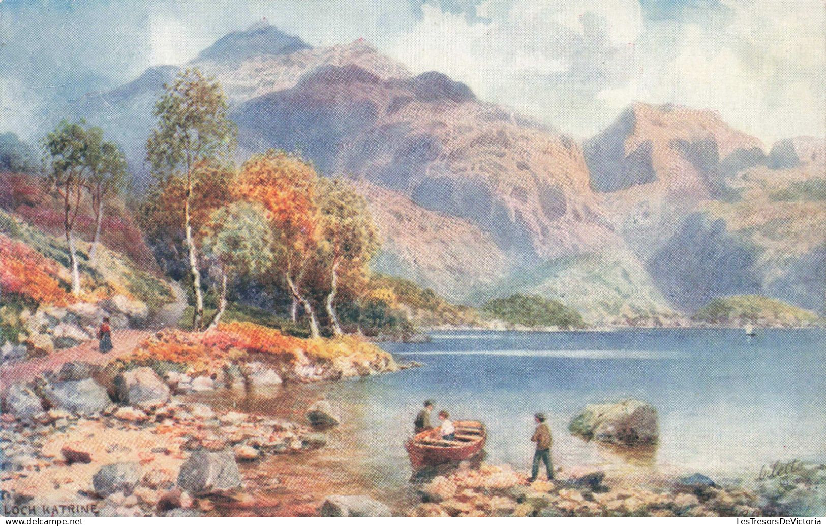 ILLUSTRATEUR SIGNE - HB Wimbush - Barque Dans La Vallée - Carte Postale Ancienne - Wimbush