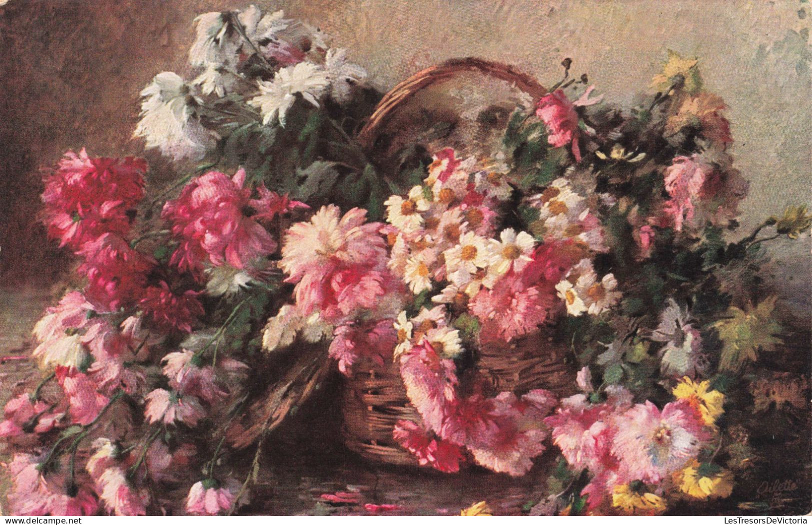 FLEURS - Paniers De Fleurs  - Colorisé - Carte Postale Ancienne - Blumen