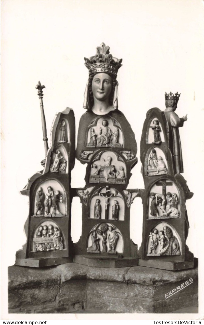 PHOTOGRAPHIE - Notre Dame De Quelven - La Statue Ouverts - Carte Postale Ancienne - Photographie