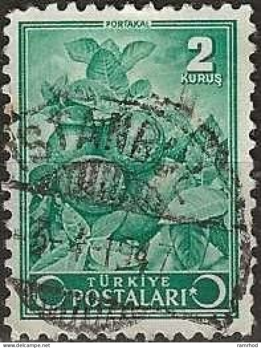 TURKEY 1943 Oranges - 2k. - Green FU - Gebraucht