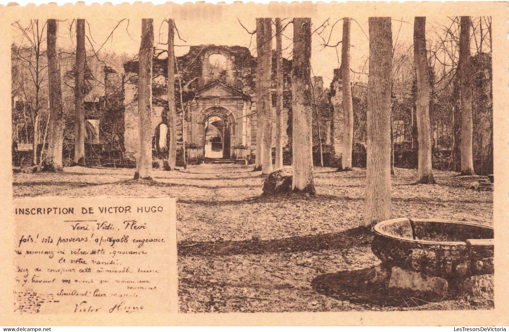 CELEBRITES - Ecrivains - Inscription De Victor Hugo - Colorisé - Carte Postale Ancienne - Ecrivains