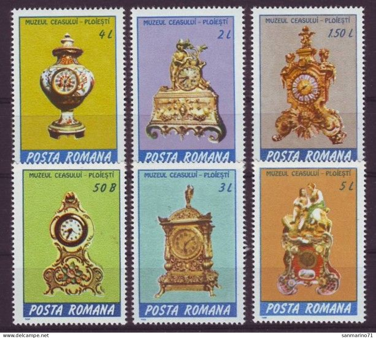 ROMANIA 4443-4448,unused - Clocks