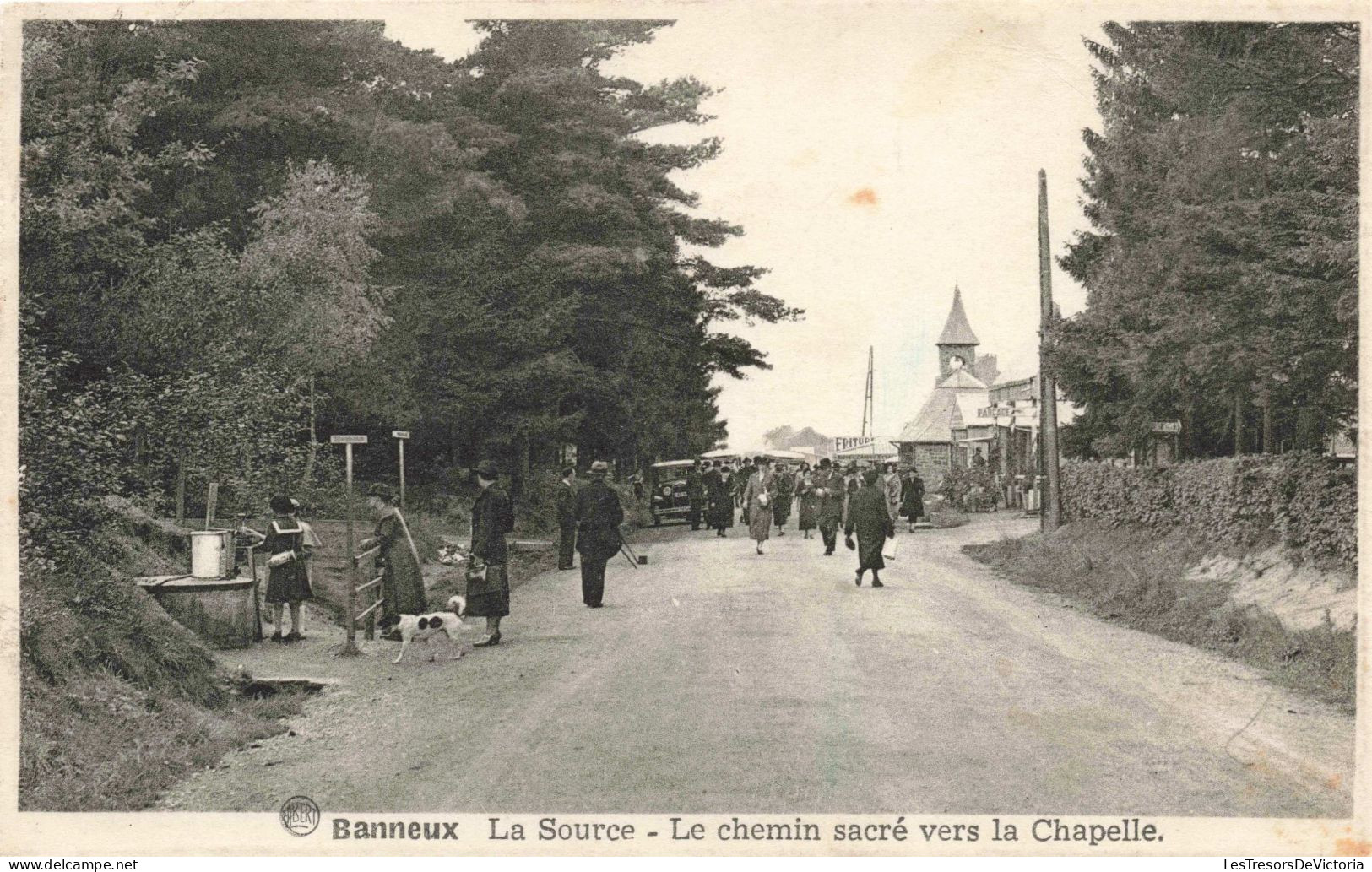 BELGIQUE - Banneux - La Source - Le Chemin Sacré Vers La Chapelle - Animé - Carte Postale Ancienne - Sprimont