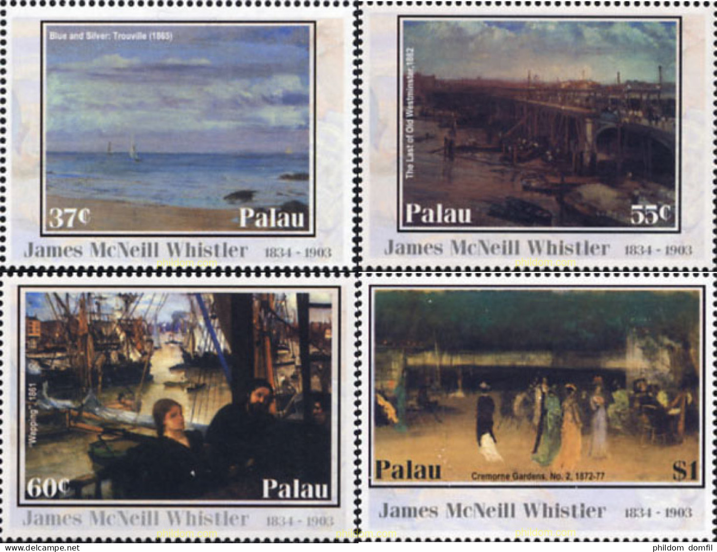 137706 MNH PALAU 2003 HOMENAJE A JAMES MCNEILL WHISTLER - Palau