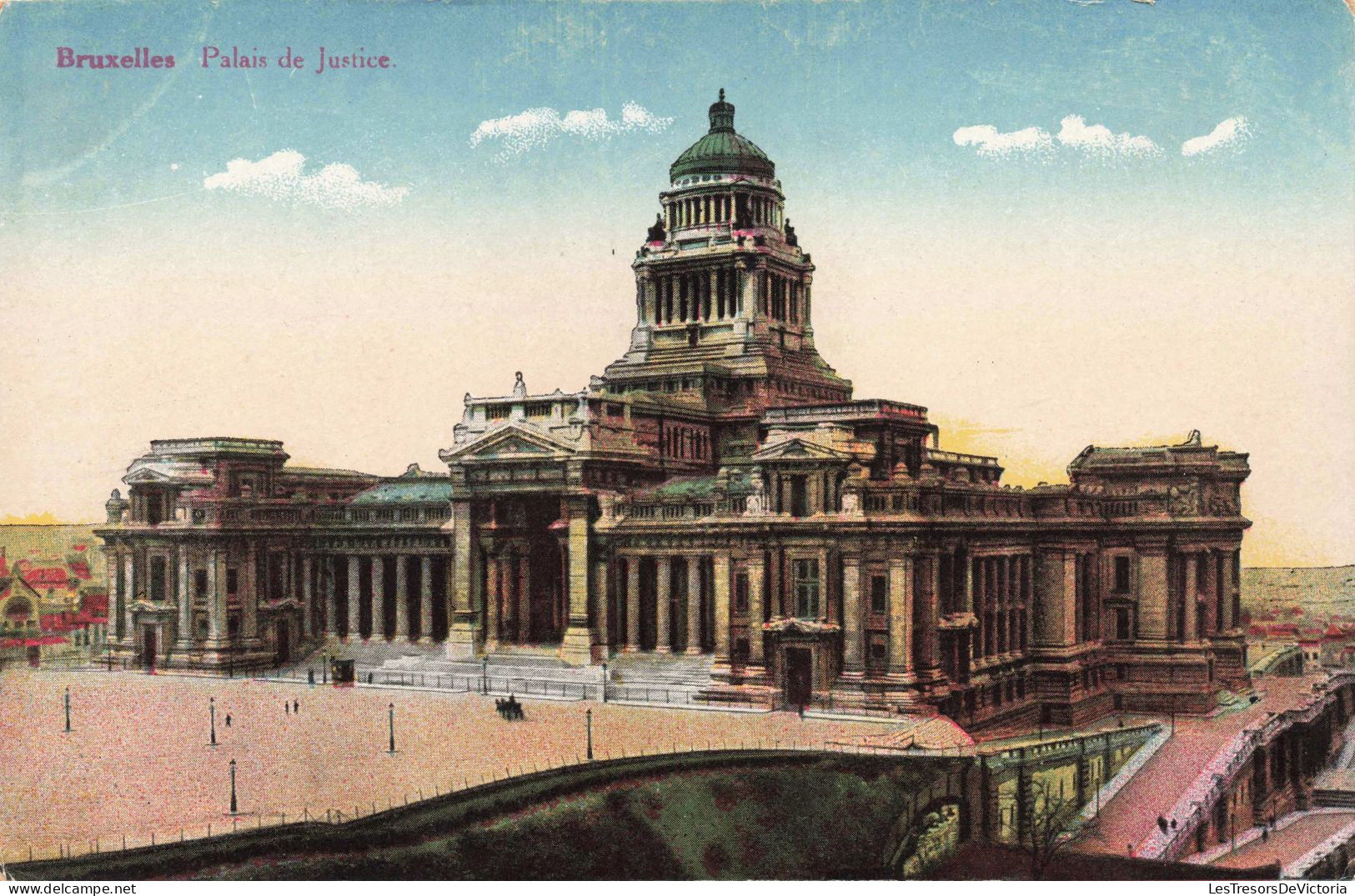 BELGIQUE - Bruxelles - Palais De Justice - Animé - Carte Postale Ancienne - Monuments, édifices
