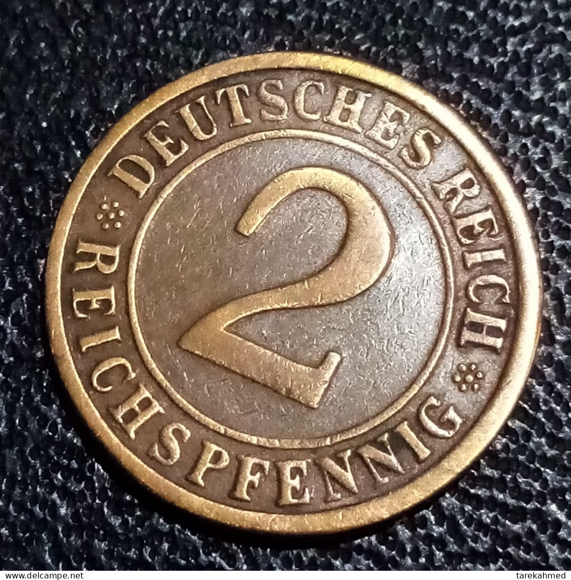 Germany, 2 REICHSPFENNIG, 1925 A, Agouz - 2 Renten- & 2 Reichspfennig