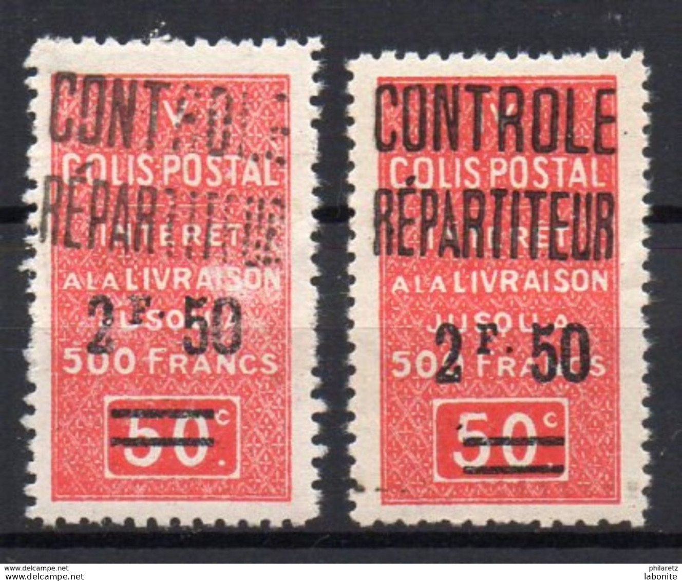 France-Algérie Colis Postal  YT 26  Maury 34b Variété Point Après "F" Plus Haut Neuf** - Colis Postaux