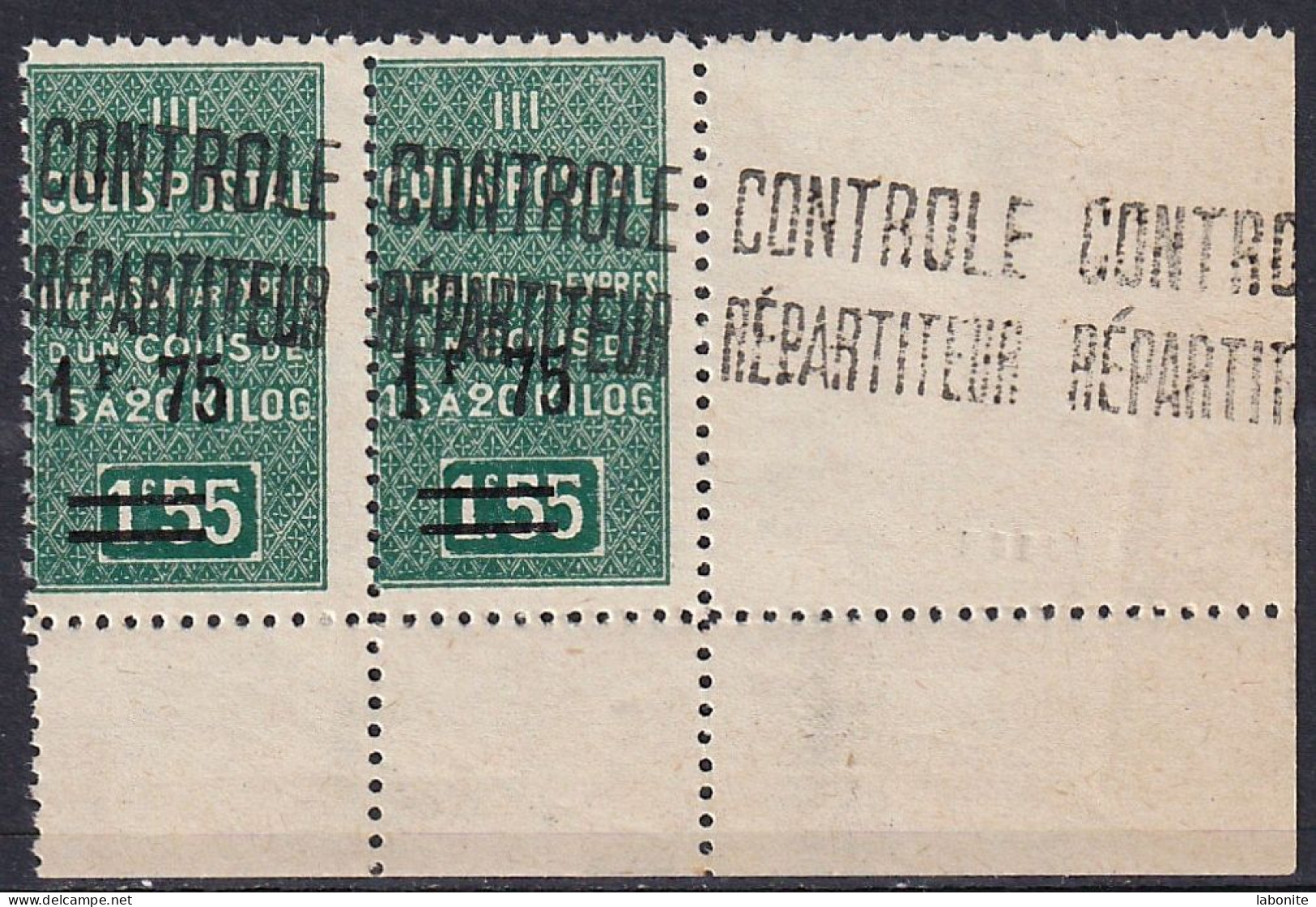 France-Algérie Colis Postal  YT 34  Maury 40  En Paire Avec BdF. Neuf** - Parcel Post