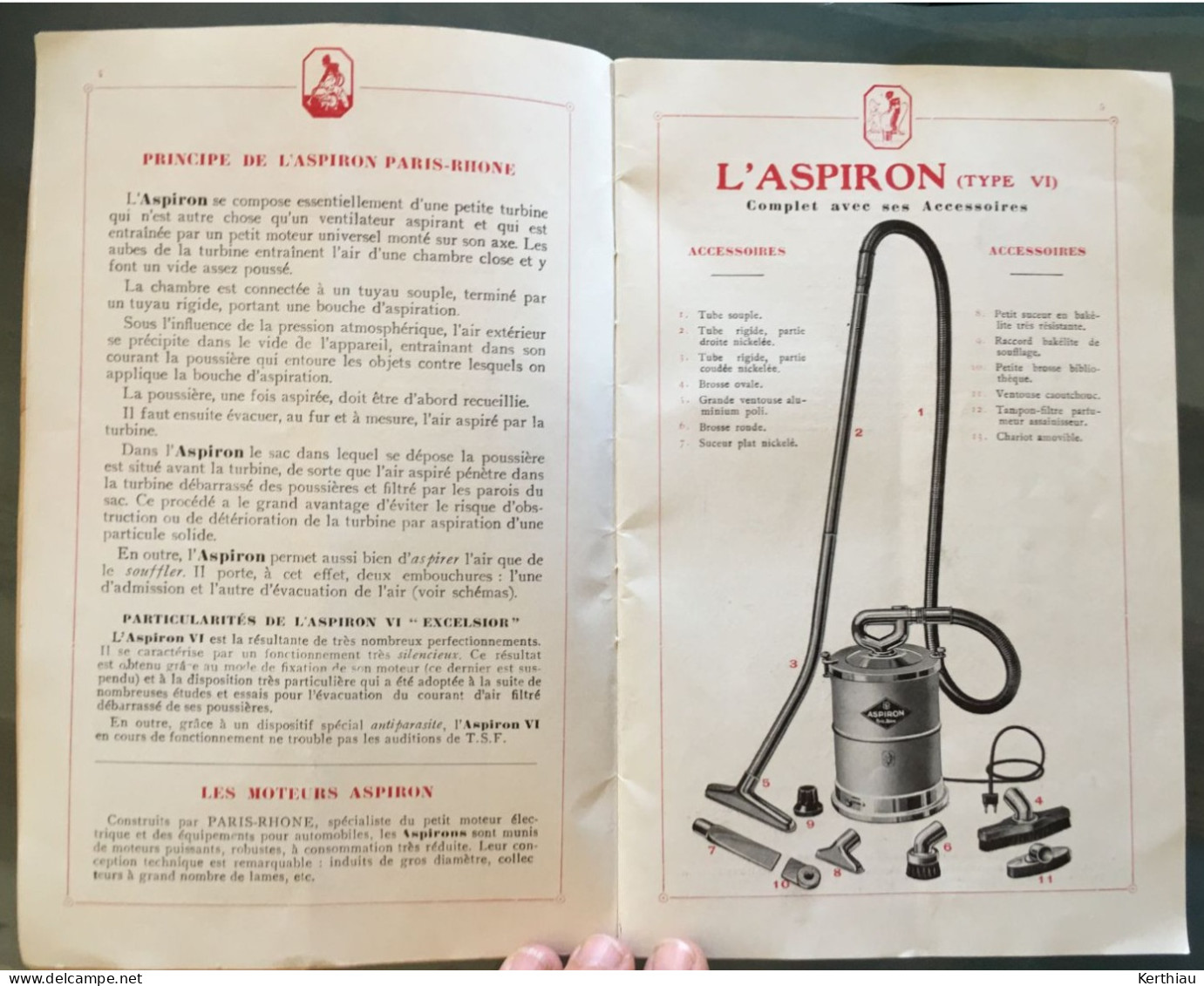 ASPIRON - Plaquette Mode D'emploi  40 Pages. Edité Par La Société Paris-Rhône - Supplies And Equipment