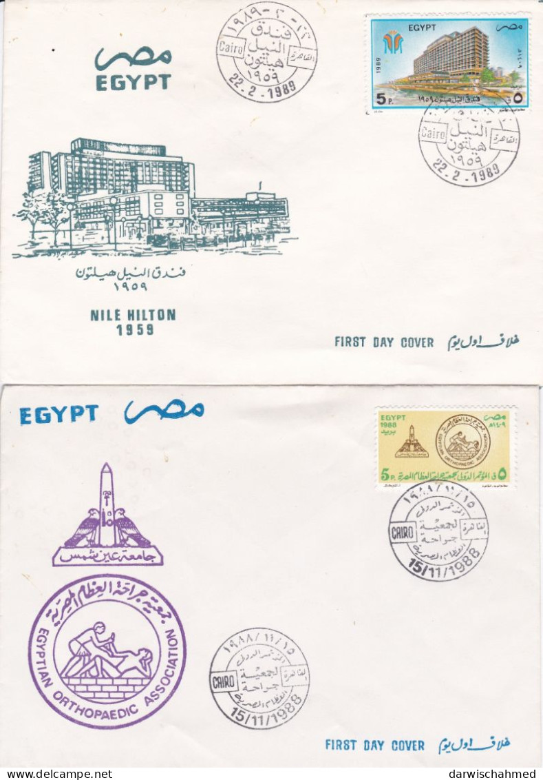 ÄGYPTEN - EGYPT - EGYPTIAN - EGITTO - ÄGYPTOLOGIE  -  2  BRIEFE  FDC - Cartas & Documentos