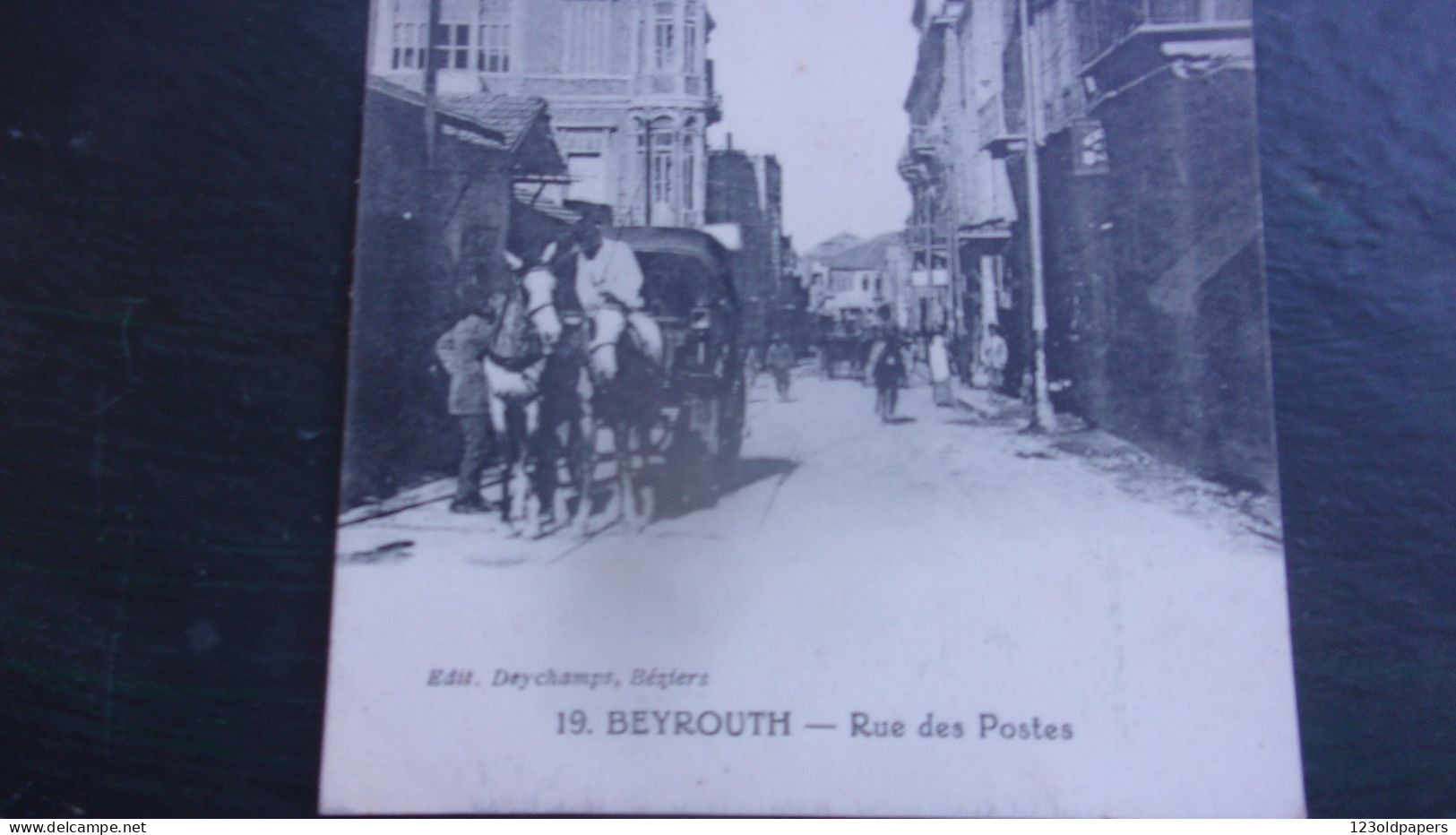 LEBANON LIBAN BEYROUTH BEIRUT  RUE DES POSTES ATTELAGE - Liban