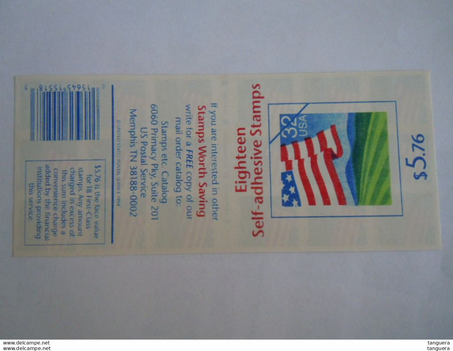 USA Etats-Unis D'Amerique United States 1995 Flag Vlag Drapeau Yv C2327 2327 MNH ** Pane - 3. 1981-...