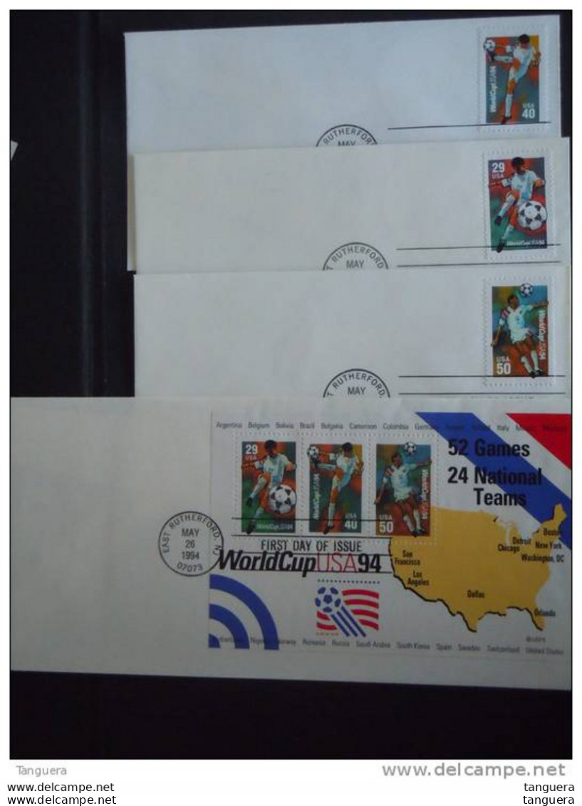 USA Etats-Unis United States 1994 World Cup Foot Voetbal FDC Yv 2239-2241 + BF 29 - 1991-2000