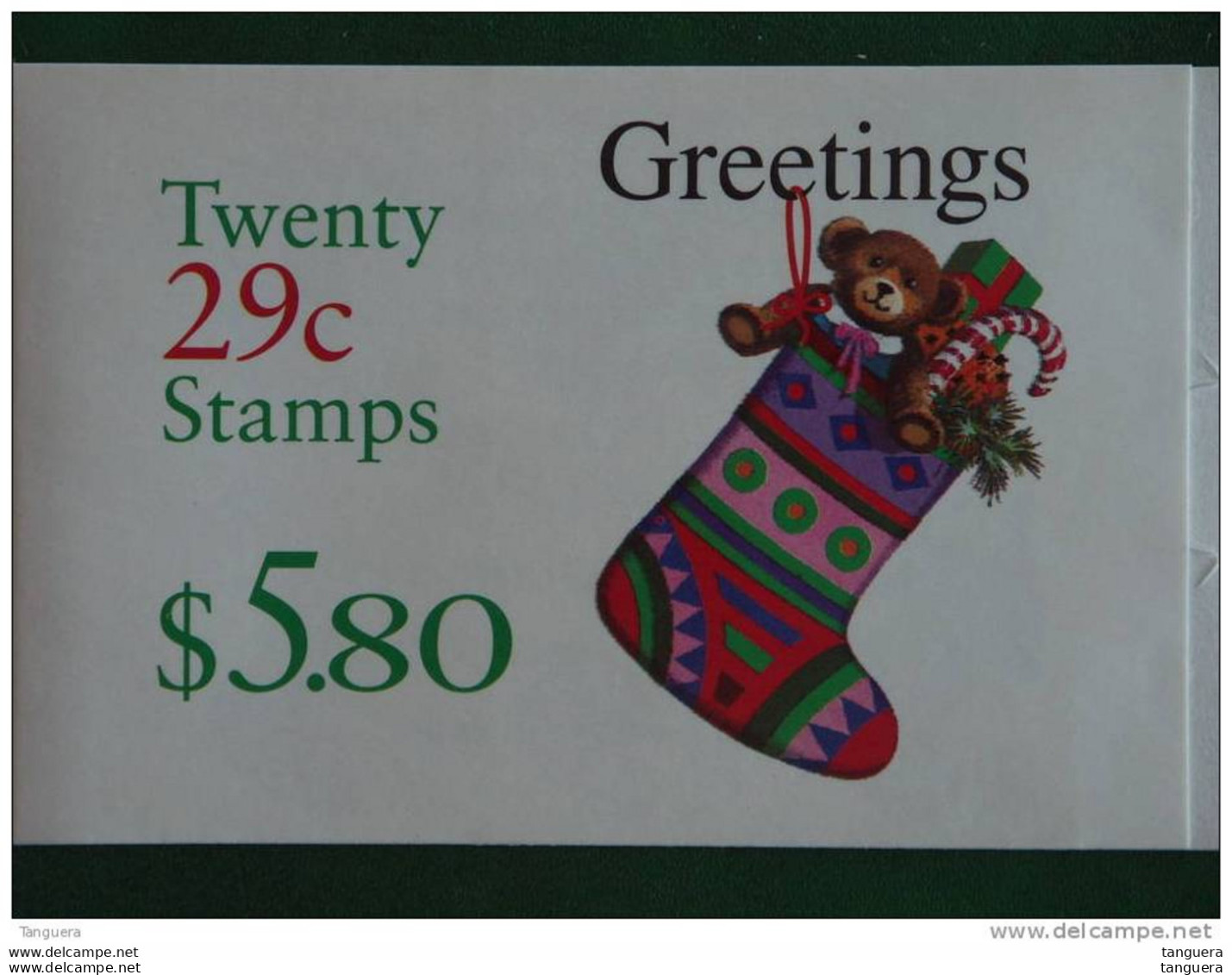 USA  Etats-Unis United States 1994 Booklet (20) Christmas Greetings Stocking Noël Jouets SC 2872a  Yv C2288a  MNH ** - 1981-...