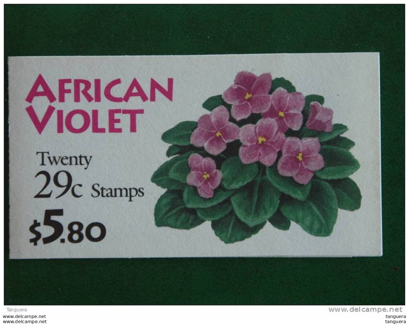 USA Etats-Unis United States 1993 Booklet (20) Carnet African Violet Fleur SC 2486a Yv C2192(II) MNH ** - 1981-...