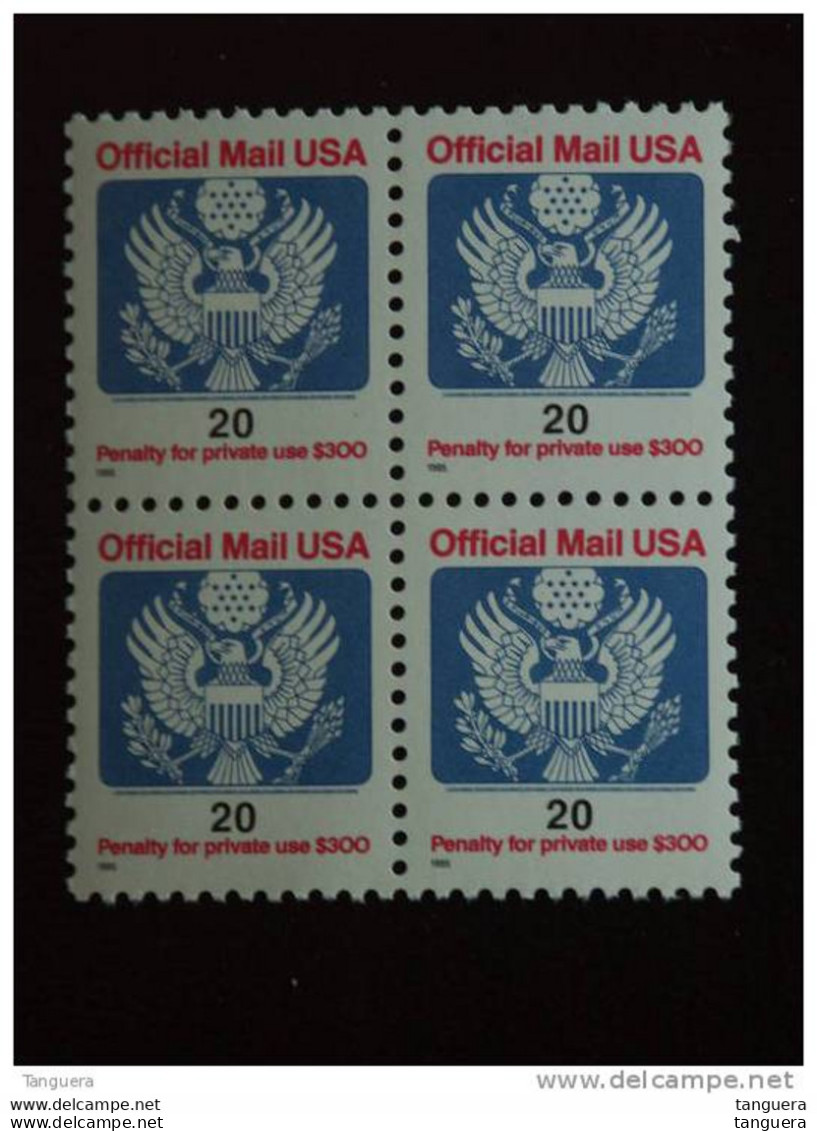 USA Etats-Unis United States 1995 Timbres De Service Official 4x Yv 122  MNH ** - Officials