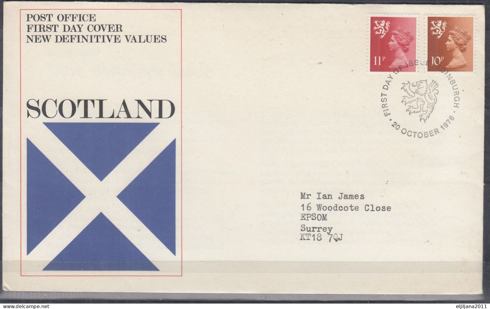 Action !! SALE !! 50 % OFF !! ⁕ GB 1976 QEII. ⁕ Regional Issue SCOTLAND New Definitives Values ⁕ 2 FDC Covers - Scotland