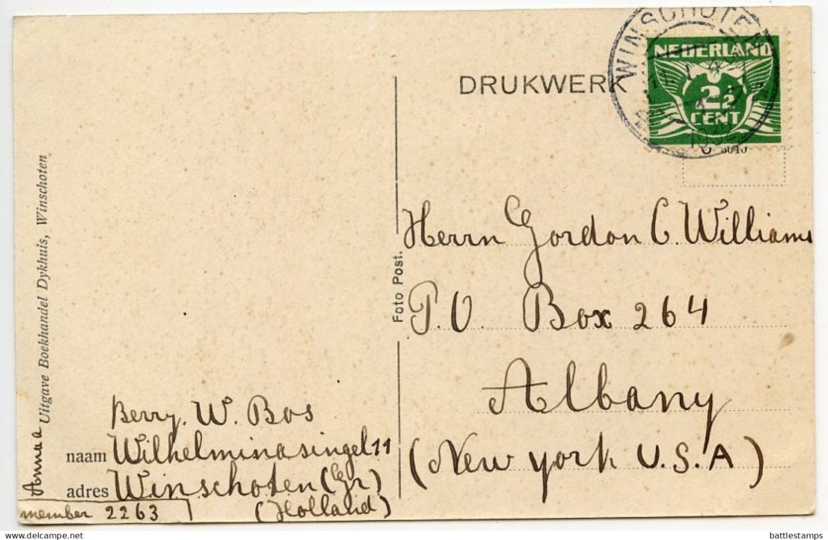 Netherlands 1932 Postcard - Winschoten - Stadhuis / City Hall; 2 1/2c. Gull Stamp - Winschoten