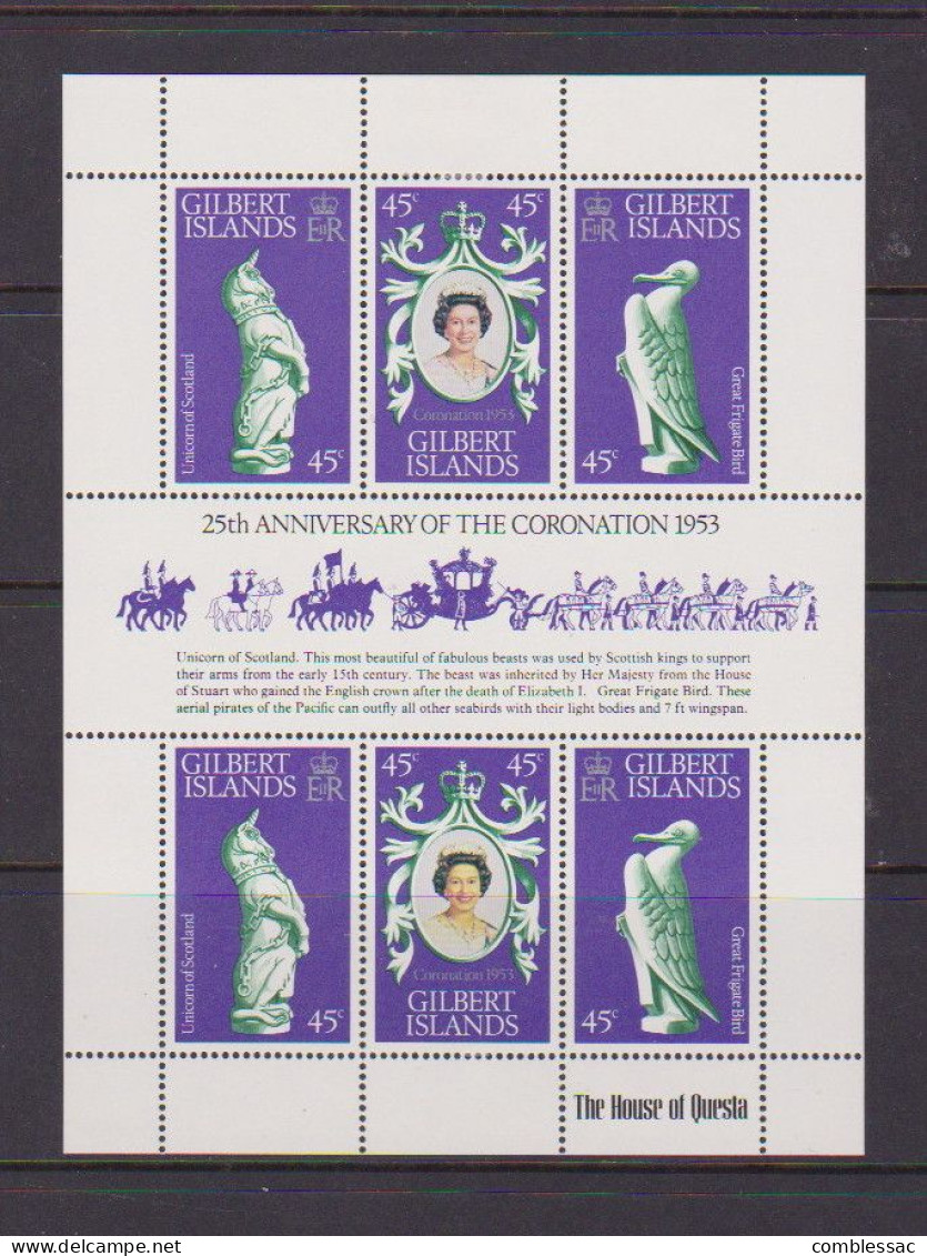 GILBERT   ISLANDS    1978    25th  Anniv  Of  Coronation    Sheetlet    MH - Gilbert & Ellice Islands (...-1979)