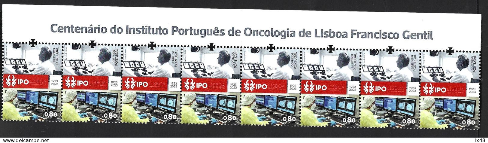 Oncology. Cancer. 100 Years Ipo - Portuguese Institute Oncology. Dr. Francisco Gentil. Block 8 Stamps. Onkologie. Krebs - Médecine