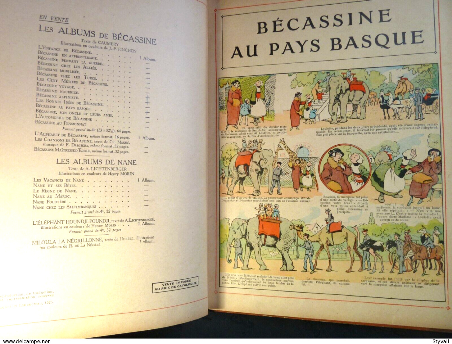 Bécassine au pays basque (Pinchon) . Rare couverture noir et blanc: 1930 TBE RARE