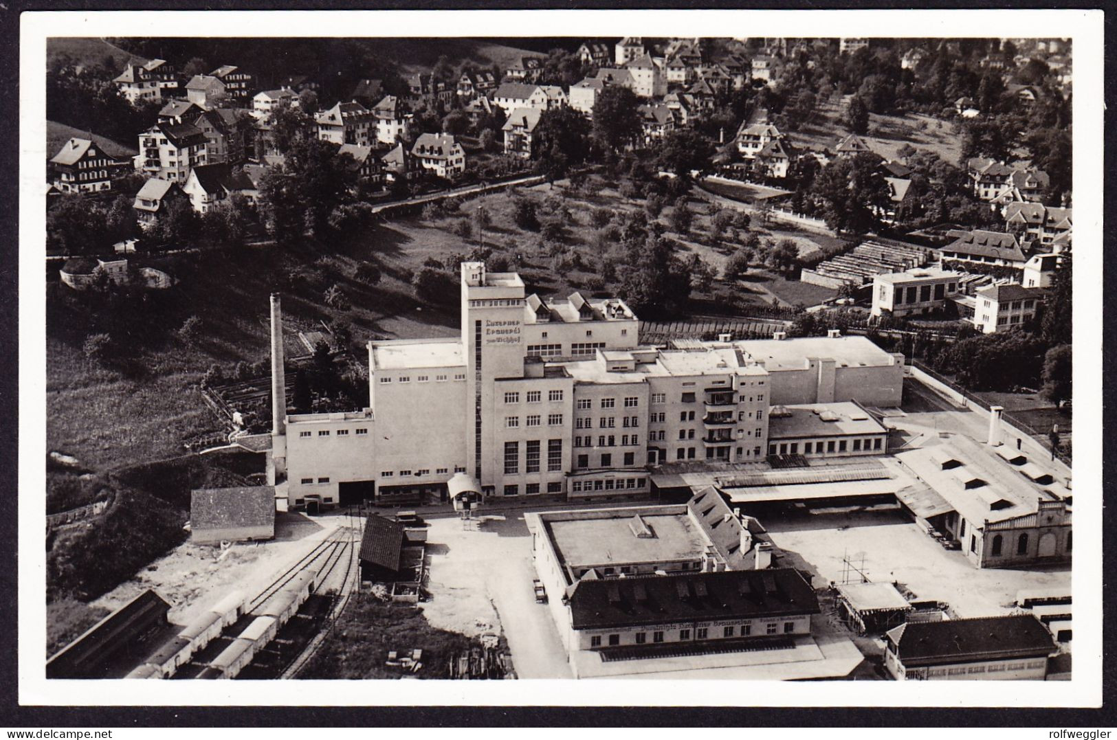 1937 Gelaufene Foto AK. Fliegeraufnahme Bier-Brauerei In Luzern. Gestempelt KRIENS - Kriens