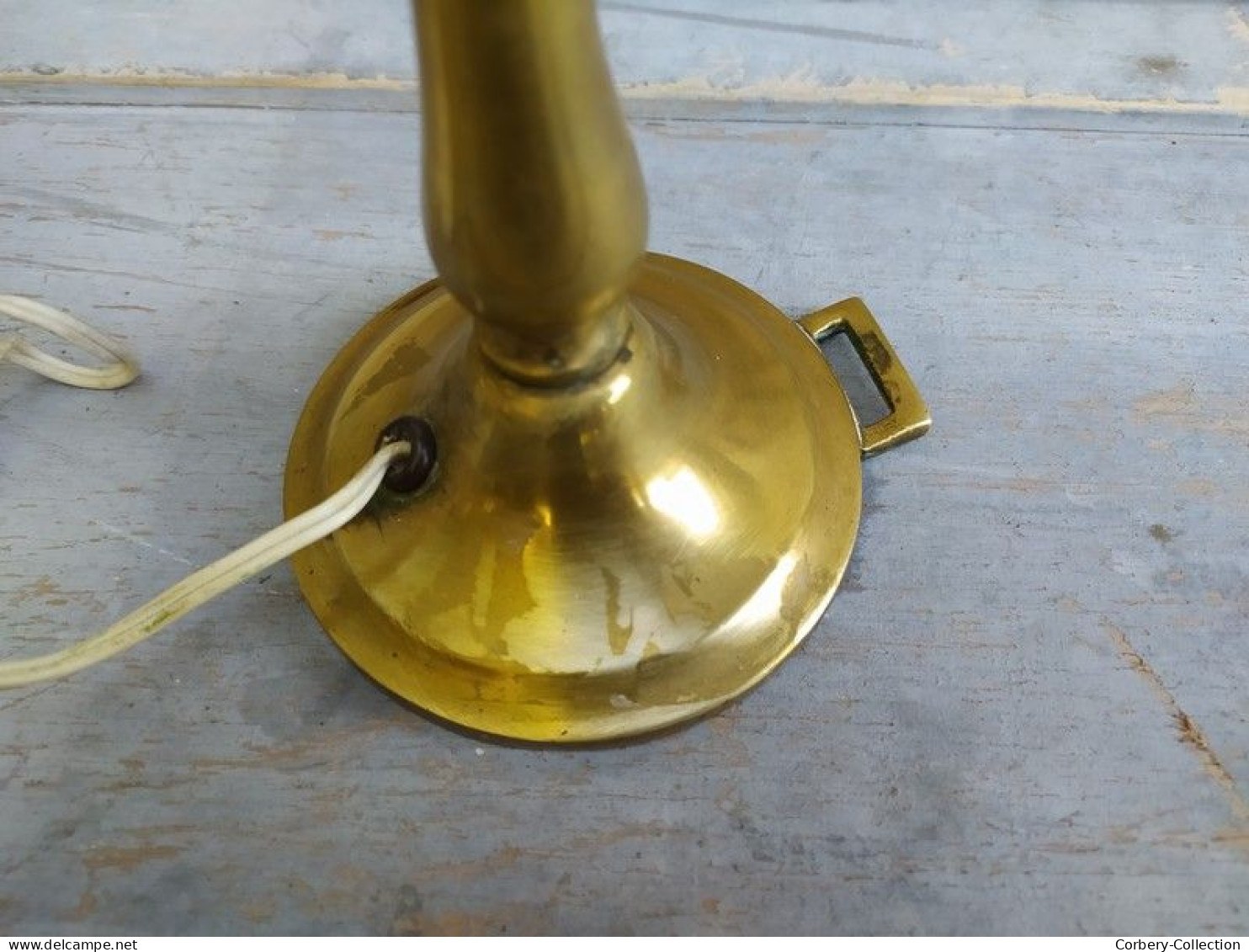 Ancienne Applique Pied de Lampe Laiton Inclinable Design.