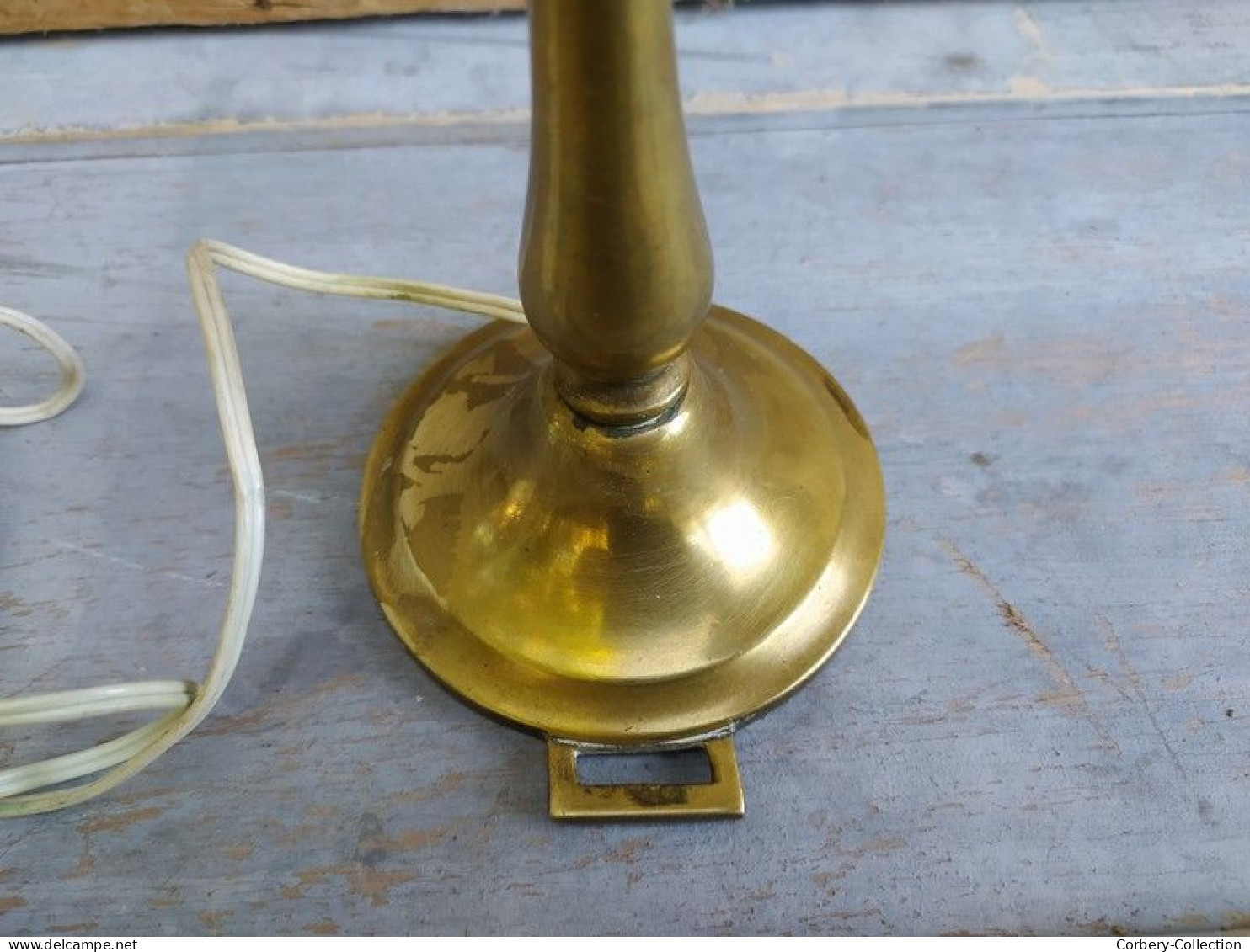 Ancienne Applique Pied de Lampe Laiton Inclinable Design.