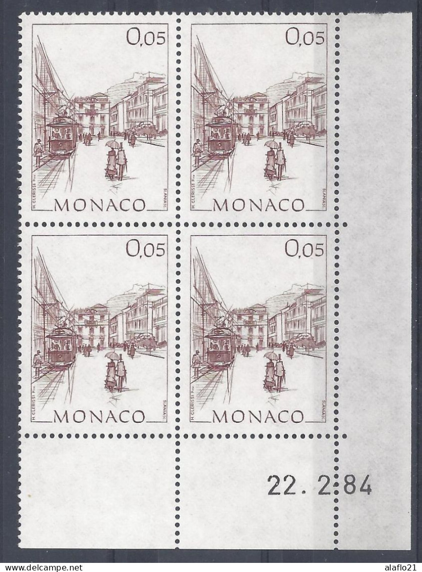 MONACO - N° 1404 - PLACE De La VISITATION - Bloc De 4 COIN DATE - NEUF SANS CHARNIERE - 22/2/84 - Nuovi