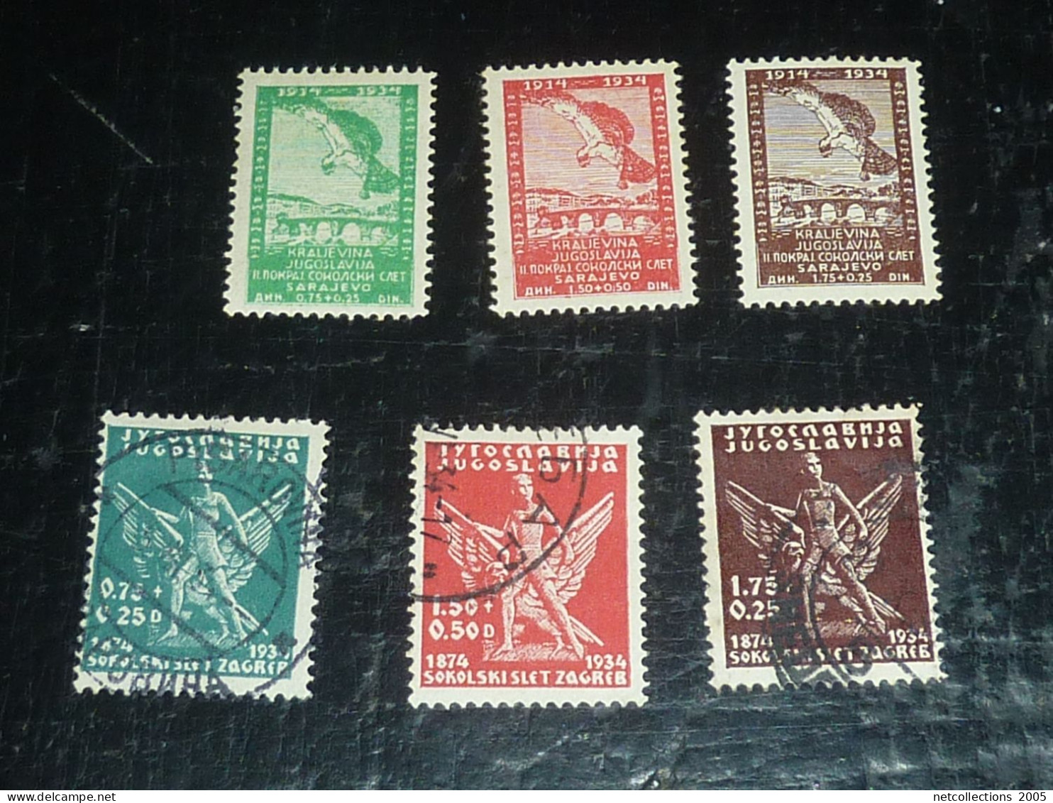 YOUGOSLAVIE - JUGOSLAVIJA TIMBRES De 1934 N°255/260 - OBLITERE (20/09) - Usados