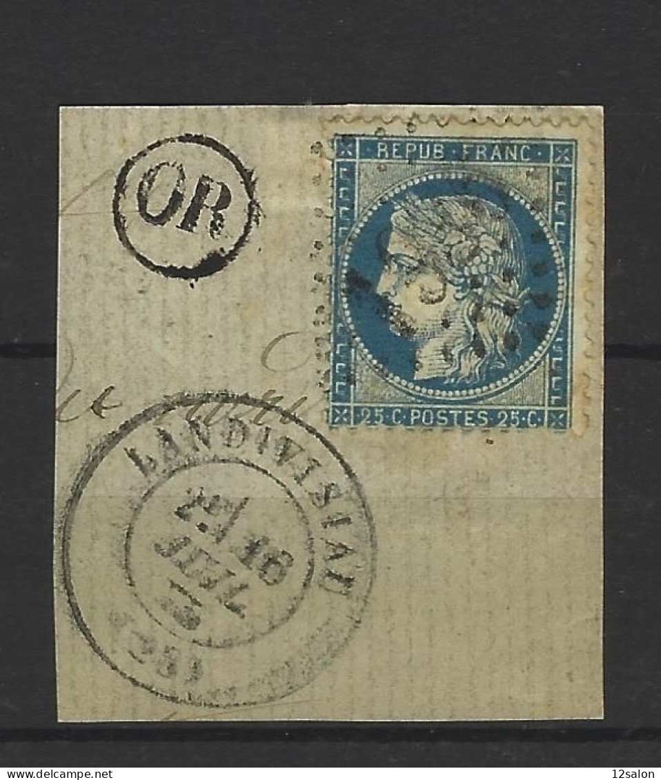 VARIÉTÉ N° 60  OBLITERE LANDIVISIAU - 1871-1875 Ceres