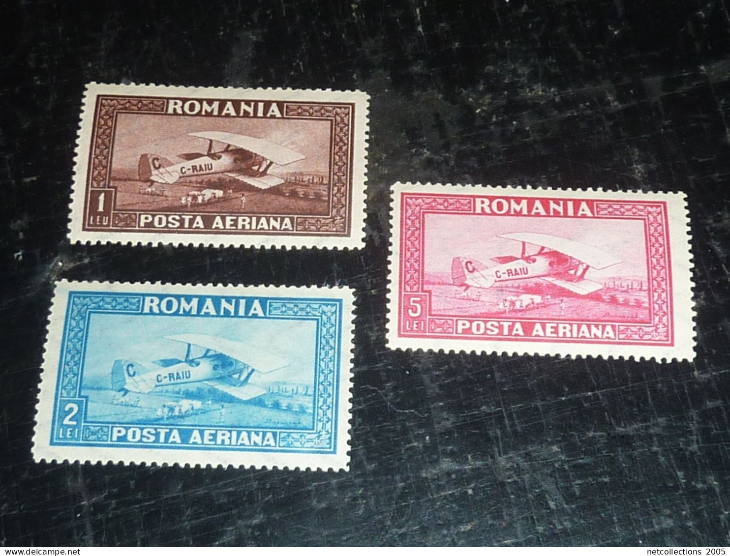 ROUMANIE POSTAE AERIENNE 1928 N°1/3 - NEUF AVEC CHARNIERE (20/09) - Unused Stamps