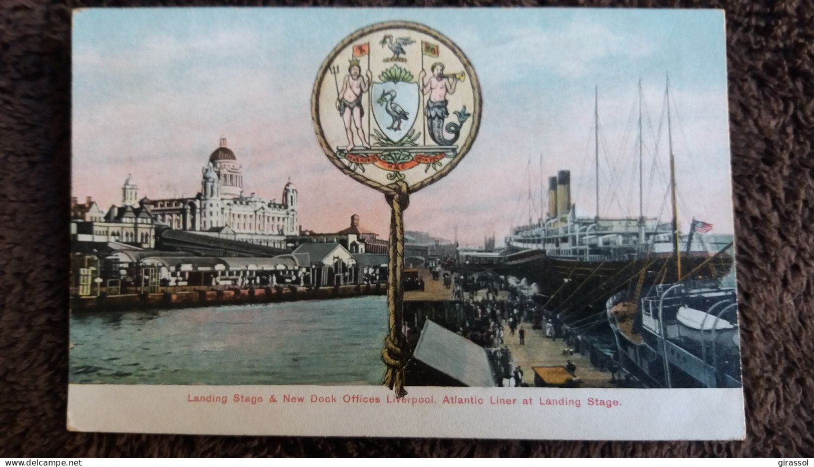 CPA LANDING STAGE AND NEW DOCK OFFICES LIVERPOOL ATLANTIC LINER AT LANDING STAGE BOAT PAQUEBOT - Liverpool