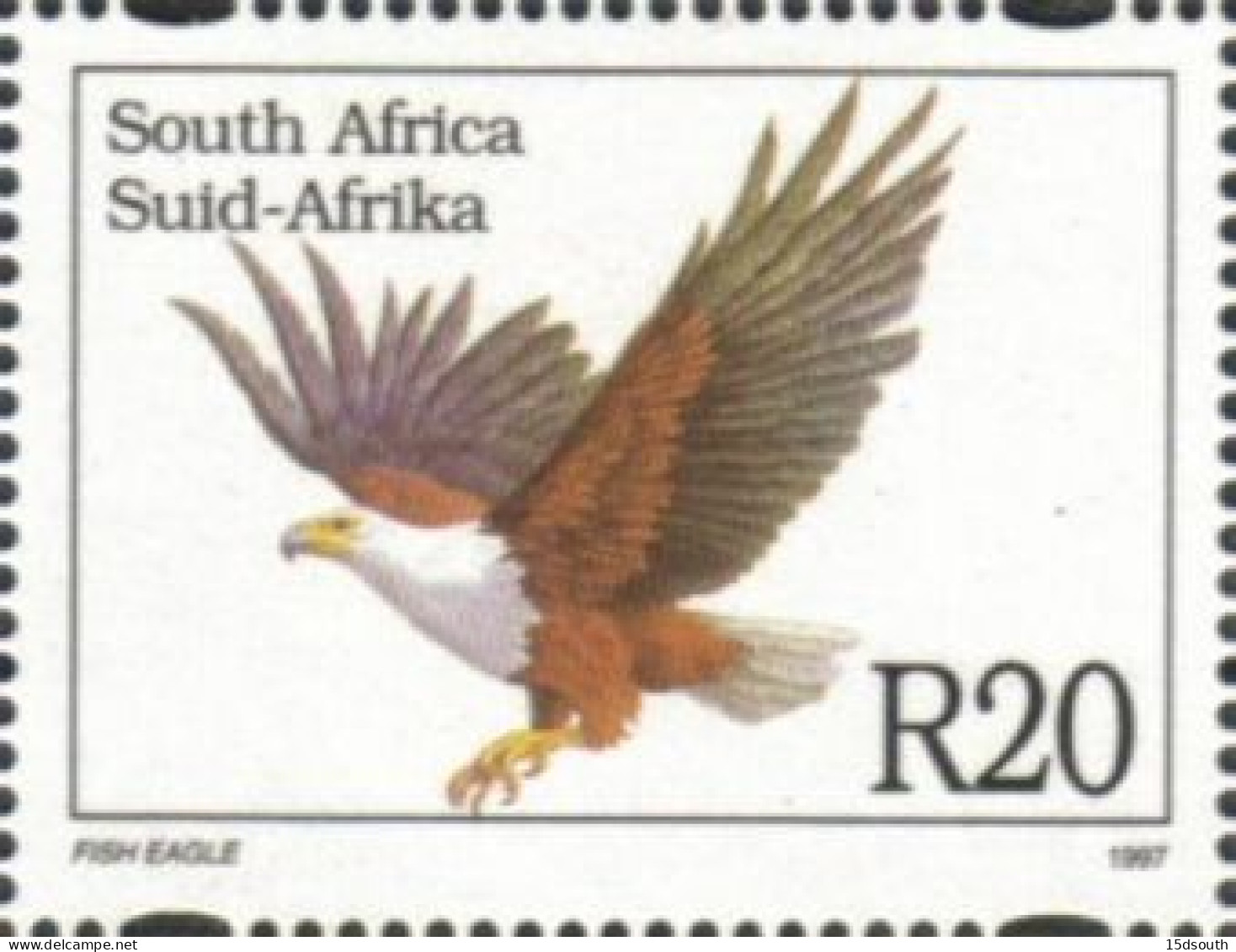 South Africa - 1997 6th Definitive R20 Addtional Value Fish Eagle (**) # SG 917 - Aigles & Rapaces Diurnes